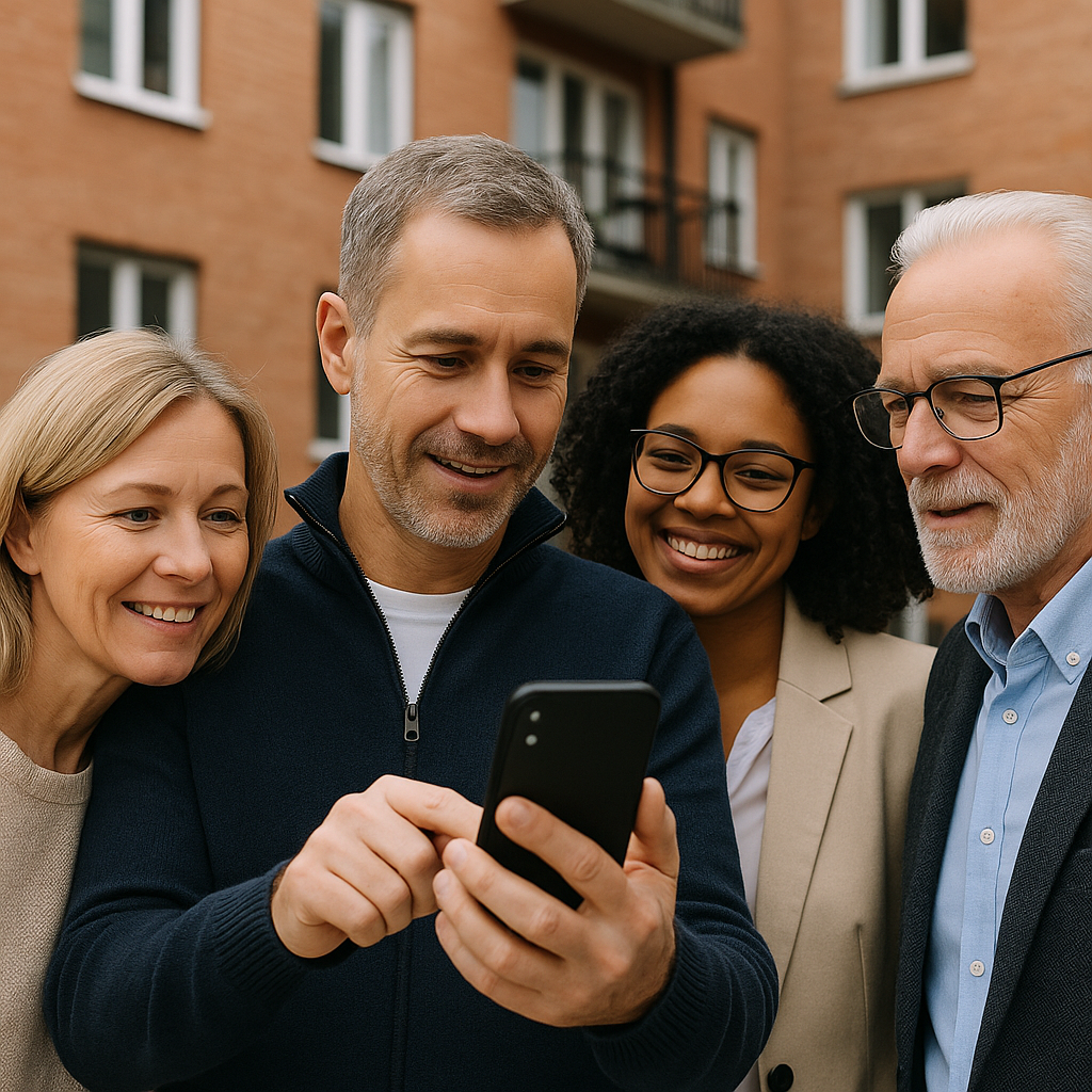 BRF-styrelse som får snabb hjälp i mobilen
